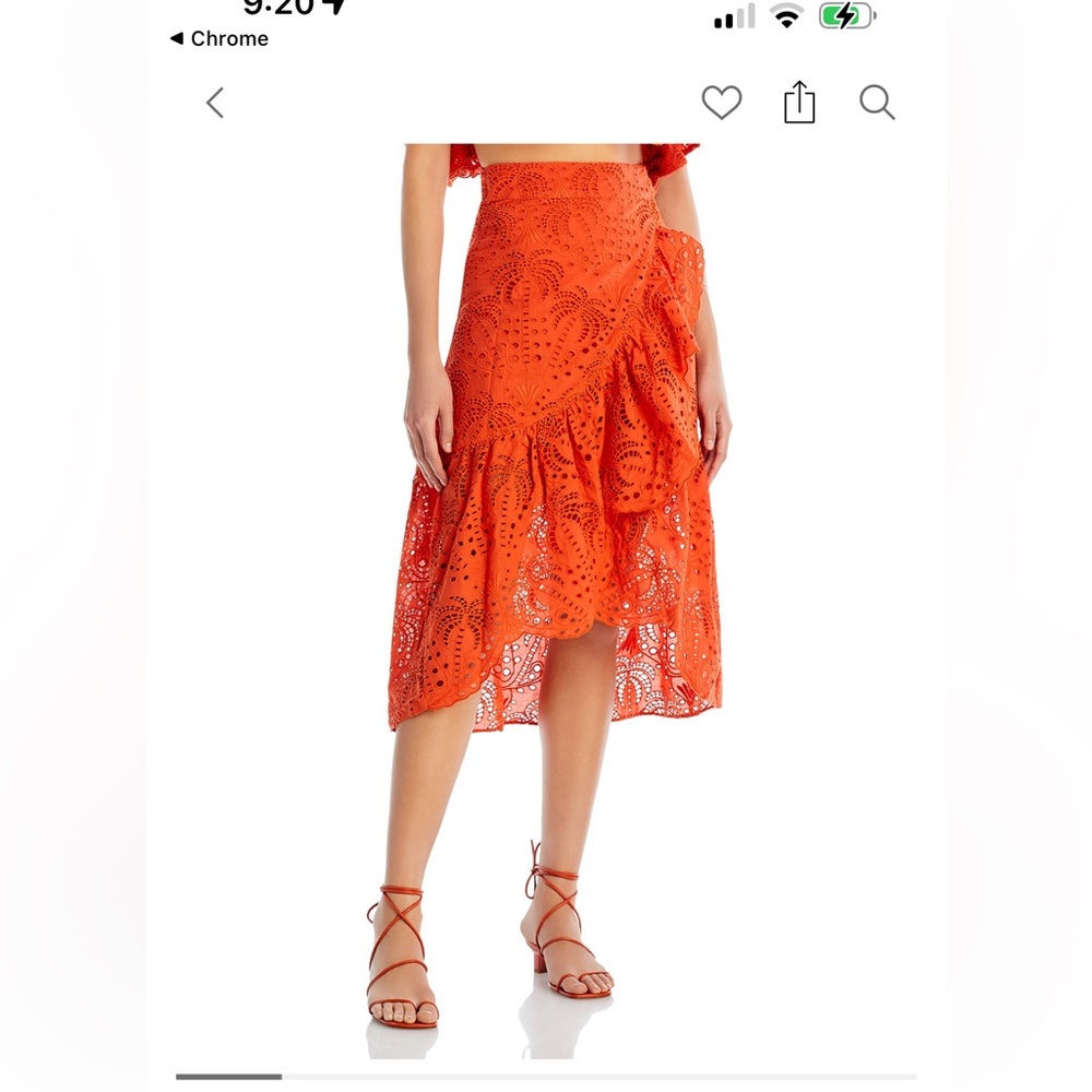 FARM Rio Orange Maxi Skirt
